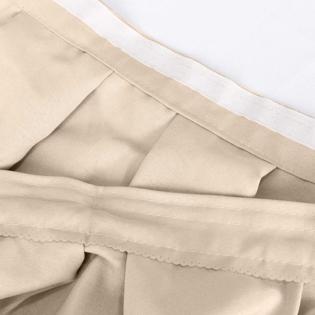 Polyester 21ft Table Skirt Nude - Classic Pleated Design - Bell Racket Store