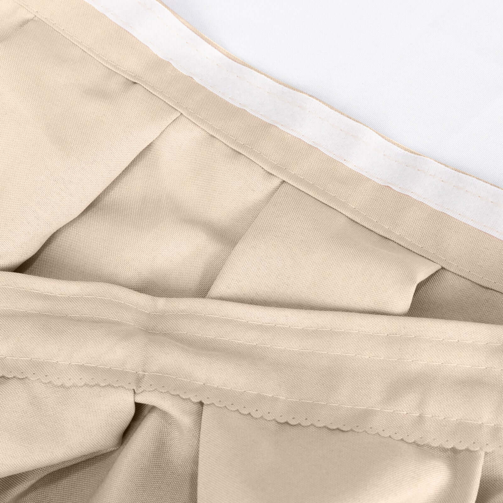 Polyester 21ft Table Skirt Nude - Classic Pleated Design - Bell Racket Store