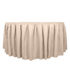 Polyester 21ft Table Skirt Nude - Classic Pleated Design - Bell Racket Store