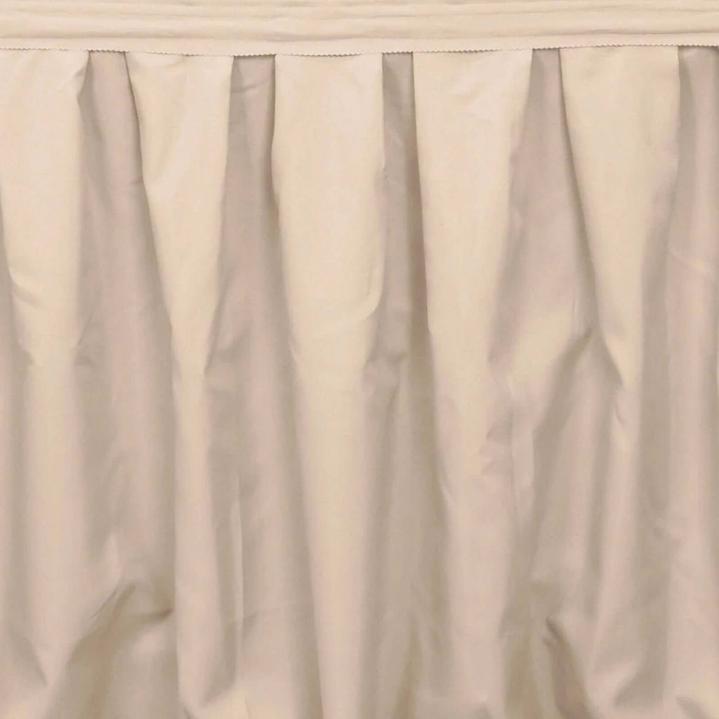 Polyester 21ft Table Skirt Nude - Classic Pleated Design - Bell Racket Store