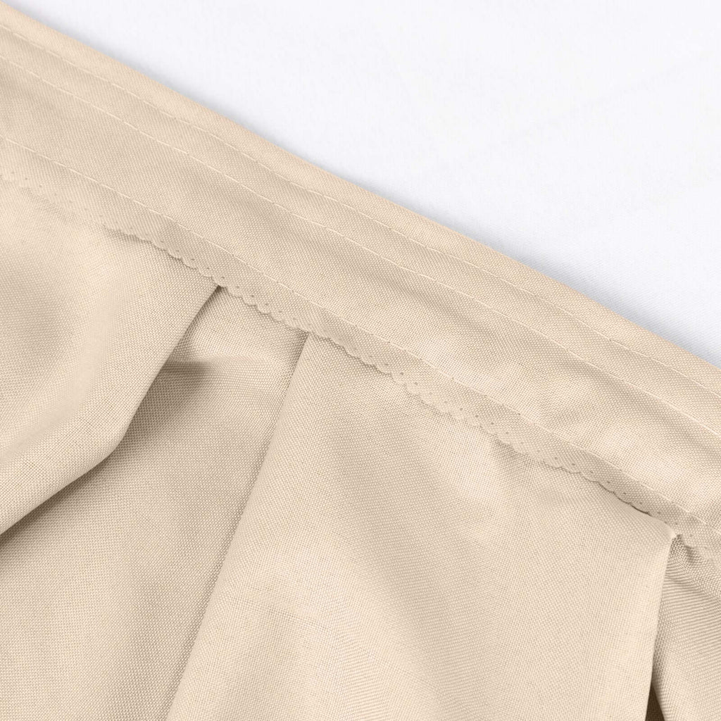 Polyester 21ft Table Skirt Nude - Classic Pleated Design - Bell Racket Store