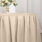 Polyester 21ft Table Skirt Nude - Classic Pleated Design - Bell Racket Store
