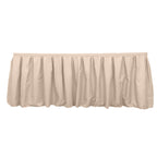 Polyester 21ft Table Skirt Nude - Classic Pleated Design - Bell Racket Store