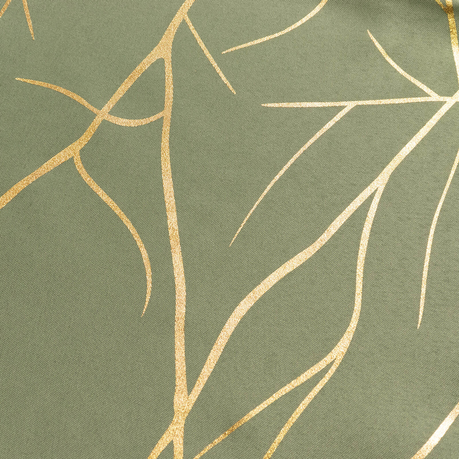 Polyester 54"x54" Square Tablecloth Dusty Sage Green with Gold Foil Tree Branch Pattern - Wrinkle - Resistant & Durable Table Cover - Bell Racket Store