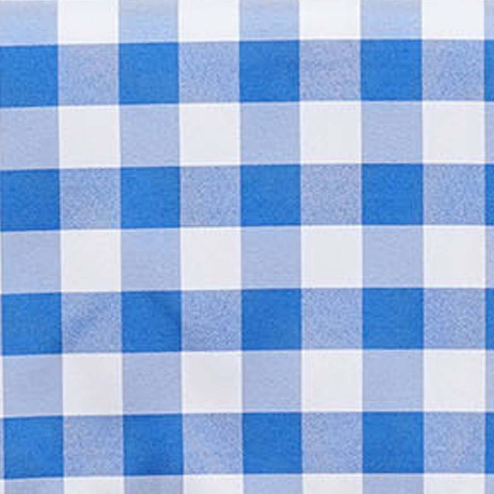 Polyester 54"x54" Square Tablecloth White/Blue - Checkered Buffalo Plaid Design for Casual Table Settings - NestOCart