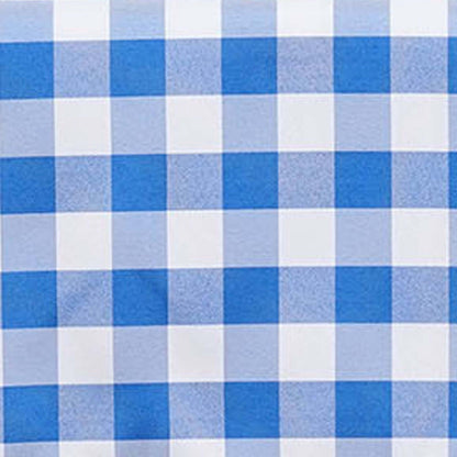 Polyester 54"x54" Square Tablecloth White/Blue - Checkered Buffalo Plaid Design for Casual Table Settings - NestOCart