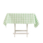 Polyester 54"x54" Square Tablecloth White/Sage Green - Checkered Buffalo Plaid Design for Casual Table Settings - Bell Racket Store