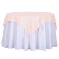 Polyester 54"x54" Table Overlay Square Tablecloth Blush - Wrinkle-Resistant & Durable Table Cover
