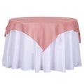 Polyester 54"x54" Table Overlay Square Tablecloth Dusty Rose - Wrinkle-Resistant & Durable Table Cover
