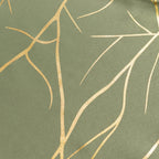 Polyester 54"x54" Table Overlay Square Tablecloth Dusty Sage Green with Gold Foil Tree Branch Pattern - Wrinkle - Resistant & Durable Table Cover - Bell Racket Store