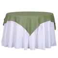 Polyester 54"x54" Table Overlay Square Tablecloth Dusty Sage Green - Wrinkle-Resistant & Durable Table Cover