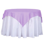 Polyester 54"x54" Table Overlay Square Tablecloth Lavender Lilac - Wrinkle-Resistant & Durable Table Cover