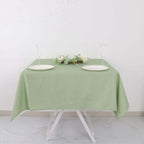 Polyester 54"x54" Table Overlay Square Tablecloth Sage Green - Wrinkle - Resistant & Durable Table Cover - Bell Racket Store