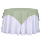 Polyester 54"x54" Table Overlay Square Tablecloth Sage Green - Wrinkle - Resistant & Durable Table Cover - Bell Racket Store