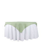 Polyester 54"x54" Table Overlay Square Tablecloth Sage Green - Wrinkle - Resistant & Durable Table Cover - Bell Racket Store