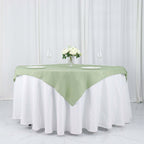 Polyester 54"x54" Table Overlay Square Tablecloth Sage Green - Wrinkle - Resistant & Durable Table Cover - Bell Racket Store