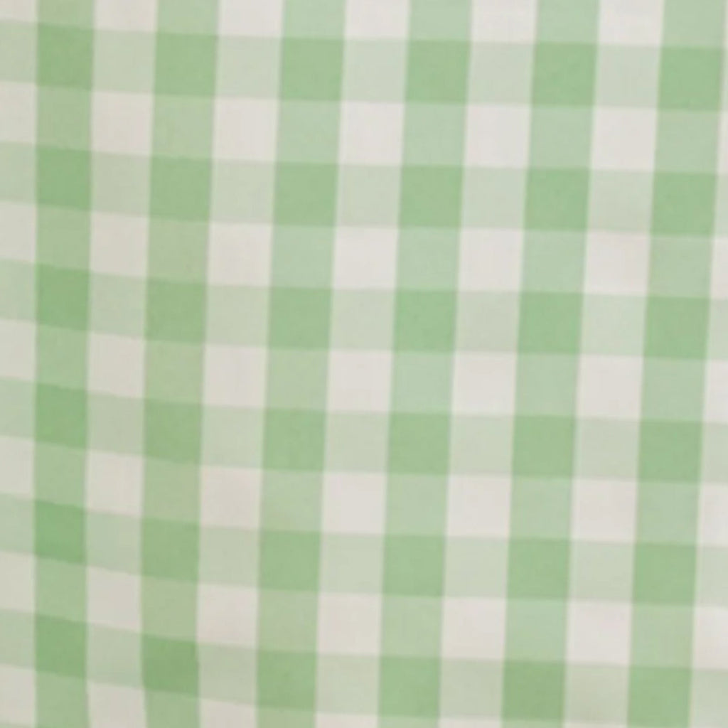 Polyester 54"x54" Table Overlay Square Tablecloth White/Sage Green - Checkered Buffalo Plaid Design for Casual Table Settings - Bell Racket Store