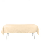 Polyester 54"x96" Rectangle Tablecloth Beige - Wrinkle - Resistant & Easy - to - Care Table Cover - Bell Racket Store