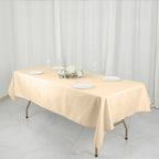 Polyester 54"x96" Rectangle Tablecloth Beige - Wrinkle - Resistant & Easy - to - Care Table Cover - Bell Racket Store