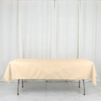 Polyester 54"x96" Rectangle Tablecloth Beige - Wrinkle - Resistant & Easy - to - Care Table Cover - Bell Racket Store