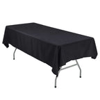 Polyester 54"x96" Rectangle Tablecloth Black - Wrinkle-Resistant & Easy-to-Care Table Cover
