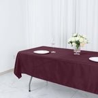 Polyester 54"x96" Rectangle Tablecloth Burgundy - Wrinkle - Resistant & Easy - to - Care Table Cover - Bell Racket Store