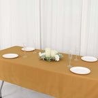 Polyester 54"x96" Rectangle Tablecloth Gold - Wrinkle - Resistant & Easy - to - Care Table Cover for Weddings & Events - Bell Racket Store