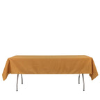 Polyester 54"x96" Rectangle Tablecloth Gold - Wrinkle - Resistant & Easy - to - Care Table Cover for Weddings & Events - Bell Racket Store