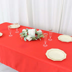 Polyester 54"x96" Rectangle Tablecloth Red - Wrinkle - Resistant & Easy - to - Care Table Cover - Bell Racket Store