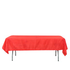 Polyester 54"x96" Rectangle Tablecloth Red - Wrinkle - Resistant & Easy - to - Care Table Cover - Bell Racket Store