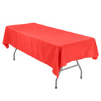 Polyester 54"x96" Rectangle Tablecloth Red - Wrinkle - Resistant & Easy - to - Care Table Cover - Bell Racket Store