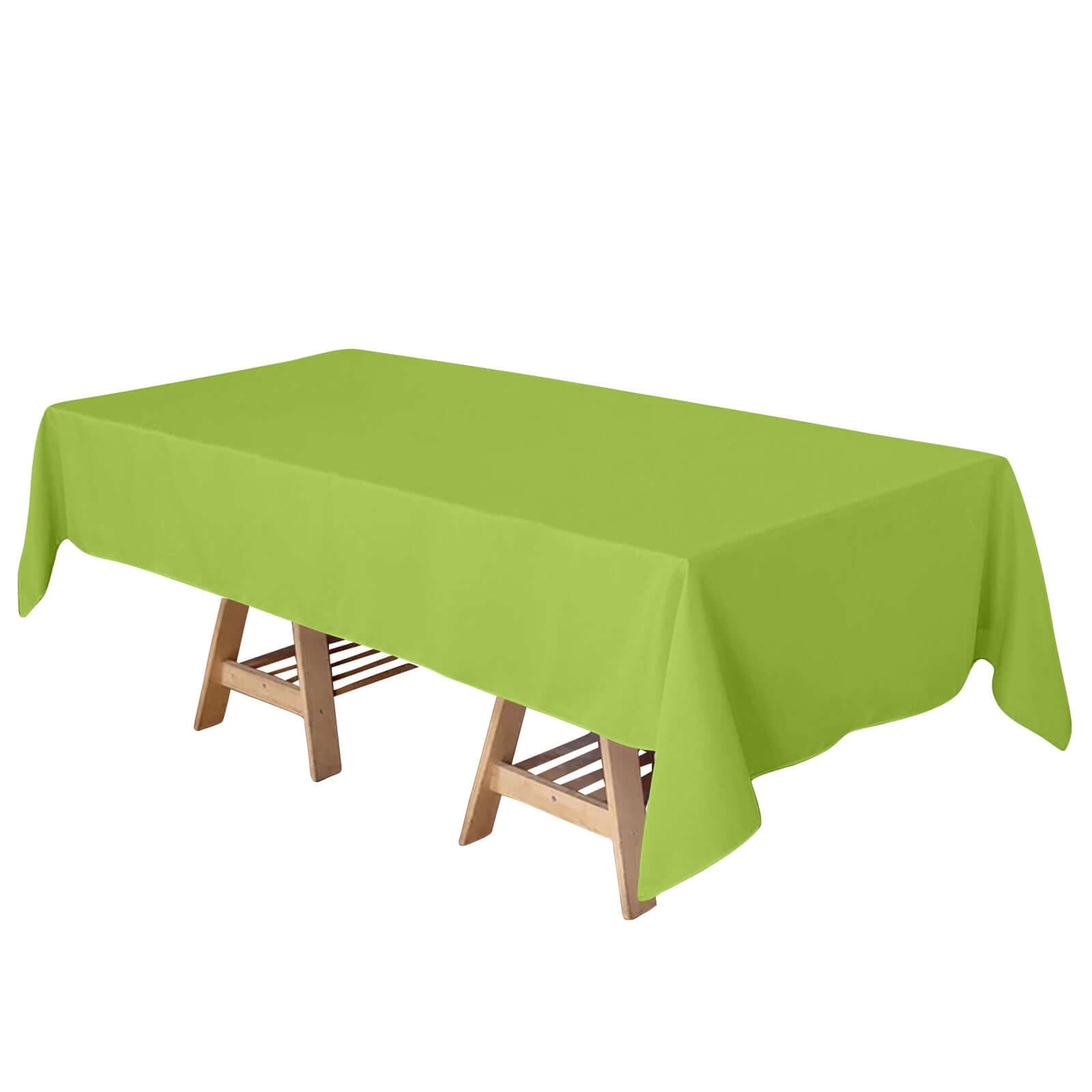 Polyester 60"x102" Rectangle Tablecloth Apple Green - Durable and Stylish Table Cover