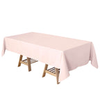 Polyester 60"x102" Rectangle Tablecloth Blush - Durable and Stylish Table Cover
