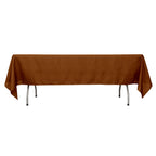 Polyester 60"x102" Rectangle Tablecloth Cinnamon Brown - Durable and Stylish Table Cover - Bell Racket Store