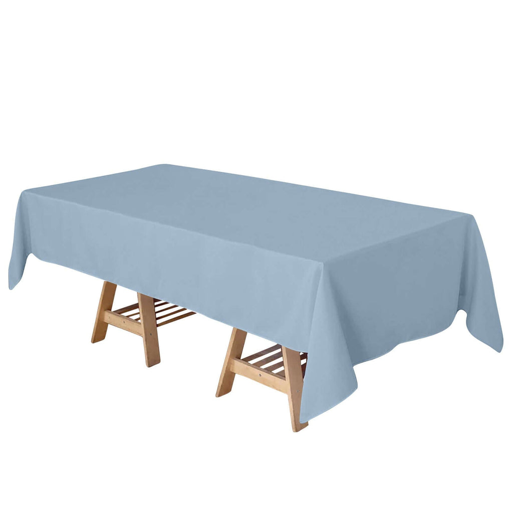 Polyester 60"x102" Rectangle Tablecloth Dusty Blue - Durable and Stylish Table Cover