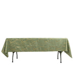 Polyester 60"x102" Rectangle Tablecloth Dusty Sage Green with Gold Foil Tree Branch Pattern - Wrinkle - Resistant & Durable Table Cover - Bell Racket Store