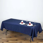Polyester 60"x102" Rectangle Tablecloth Navy Blue - Durable and Stylish Table Cover - Bell Racket Store