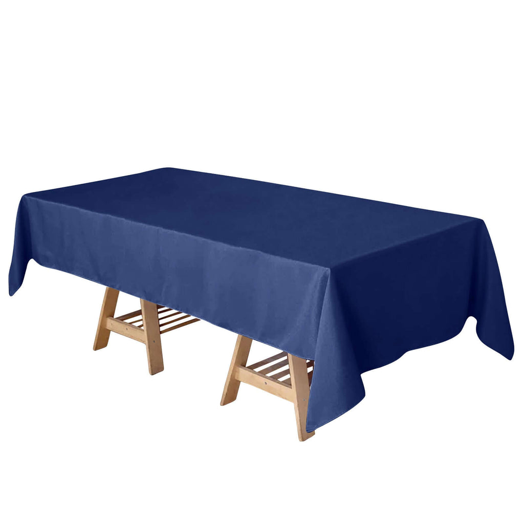 Polyester 60"x102" Rectangle Tablecloth Navy Blue - Durable and Stylish Table Cover - Bell Racket Store