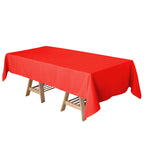 Polyester 60"x102" Rectangle Tablecloth Red - Durable and Stylish Table Cover