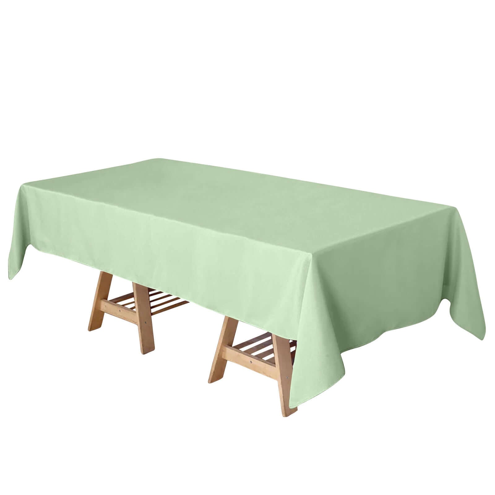 Polyester 60"x102" Rectangle Tablecloth Sage Green - Durable and Stylish Table Cover