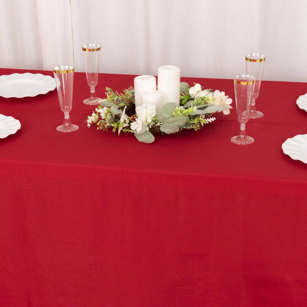 Polyester 60"x102" Rectangle Tablecloth Wine - Durable and Stylish Table Cover - Bell Racket Store