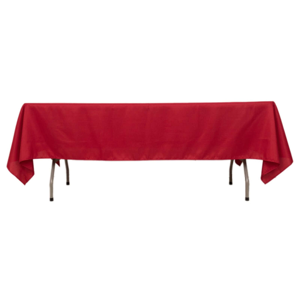 Polyester 60"x102" Rectangle Tablecloth Wine - Durable and Stylish Table Cover - Bell Racket Store