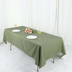 Polyester 60"x126" Rectangle Tablecloth Dusty Sage Green - Wrinkle - Resistant Table Cover - Bell Racket Store
