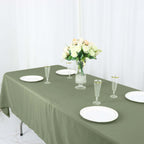 Polyester 60"x126" Rectangle Tablecloth Dusty Sage Green - Wrinkle - Resistant Table Cover - Bell Racket Store