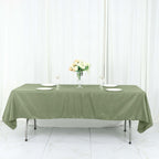 Polyester 60"x126" Rectangle Tablecloth Dusty Sage Green - Wrinkle - Resistant Table Cover - Bell Racket Store