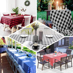 Polyester 60"x126" Rectangle Tablecloth White/Sage Green - Buffalo Plaid Checkered Table Cover - Bell Racket Store