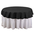 Polyester 70" Round Tablecloth Black - Durable & Wrinkle-Resistant Table Cover
