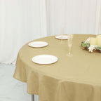 Polyester 70" Round Tablecloth Champagne - Durable & Wrinkle - Resistant Table Cover - Bell Racket Store