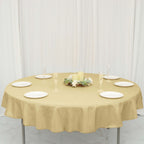 Polyester 70" Round Tablecloth Champagne - Durable & Wrinkle - Resistant Table Cover - Bell Racket Store