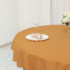 Polyester 70" Round Tablecloth Gold - Durable & Wrinkle - Resistant Table Cover for Everyday Use - Bell Racket Store